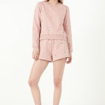 Embroidered Floral Sweat Shorts