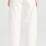 Alexis Tonal Slight Barrel Jean Ecru