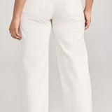Alexis Tonal Slight Barrel Jean Ecru