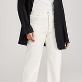 Alexis Tonal Slight Barrel Jean Ecru