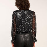Levi V-Neck Ruffle Blouse