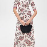 Cassandra Print Ruched Short Sleeve Dress