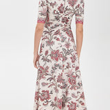 Cassandra Print Ruched Short Sleeve Dress
