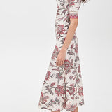 Cassandra Print Ruched Short Sleeve Dress