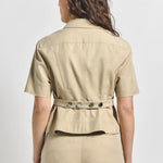 Valeria Short Sleeve Jacket Safari