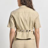 Valeria Short Sleeve Jacket Safari