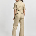Verita Combo Cuffed Pant Safari