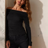 Regina Off the Shoulder Top Black