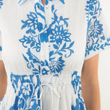 Printed Waist Synch Maxi Dress