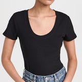 Sirena Short Sleeve Basic Tee Black