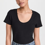 Sirena Short Sleeve Basic Tee Black