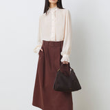 Leonor Ditsy Button Up Blouse Nude