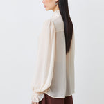 Leonor Ditsy Button Up Blouse Nude