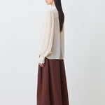 Leonor Ditsy Button Up Blouse Nude