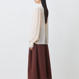 Leonor Ditsy Button Up Blouse Nude