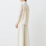 Lamour Lace Button Up Top Creme