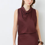 Logan Satin Sleeveless Blouse