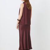 Logan Satin Sleeveless Blouse