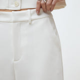 Jewel Wide Leg Pant Blanc Casse