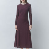 Calixt Lace Midi Dress Burgundy Prune
