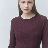 Calixt Lace Midi Dress Burgundy Prune