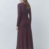 Calixt Lace Midi Dress Burgundy Prune