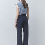 Jicky Belted Seamed Pants Navy Pants