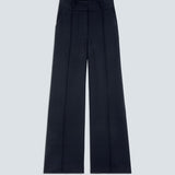 Jicky Belted Seamed Pants Navy Pants