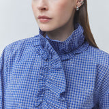 Lyes Flutter Blouse w/ Rhinestones