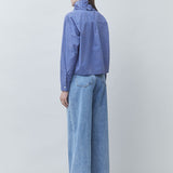 Lyes Flutter Blouse w/ Rhinestones