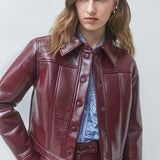 Doug Short Vinyl Jacket Prune Burgundy