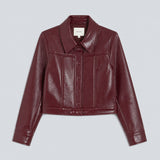Doug Short Vinyl Jacket Prune Burgundy