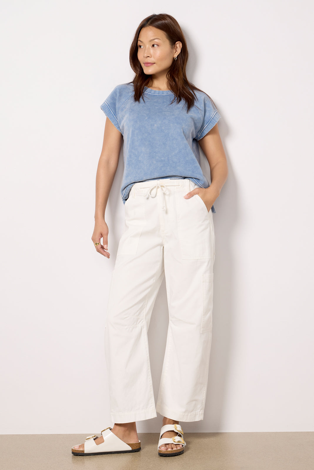 Sabrina Cargo Pant White