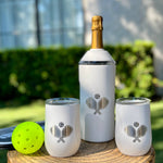 White Wine & Champagne Chiller Gift Set W/ Pickleball Logo