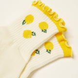Lemon Ruffle Grip Pilates Socks