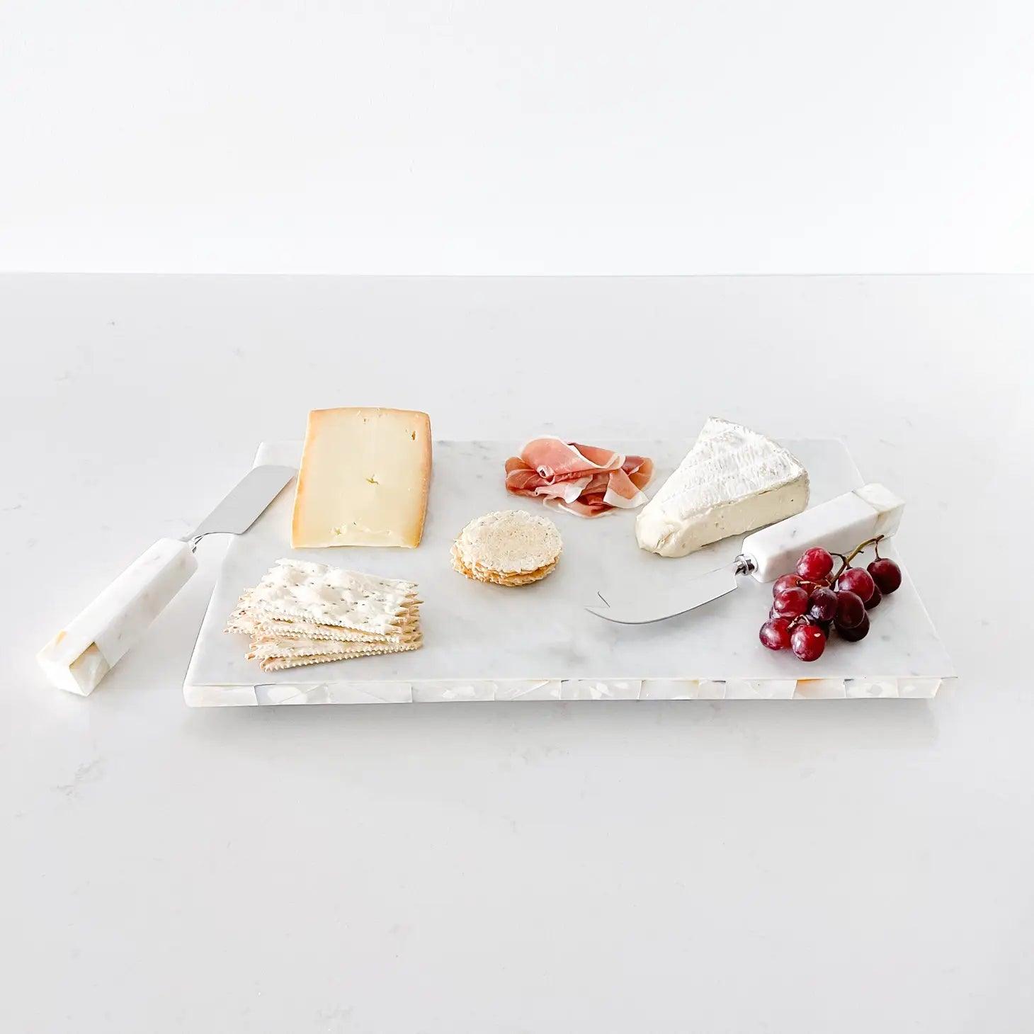 Mother of Pearl Marble Charcuterie Board