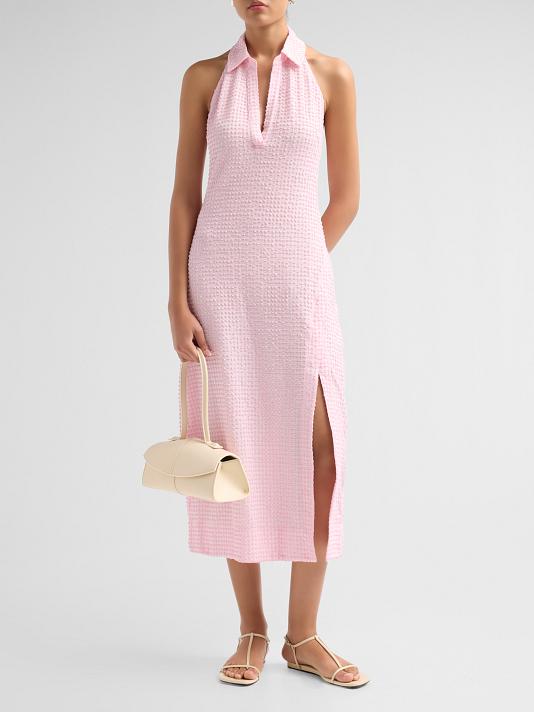 Clairmont Halter Midi Dress Daisy Ivory