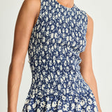 Siempre Tank Maxi Navy Floral Stamp