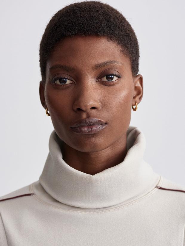 Ariana High-Neck Midlayer Sweater Cement Marl/ Bitter Chocolate