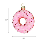 Pink Sprinkles Donut Ornament