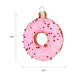 Pink Sprinkles Donut Ornament