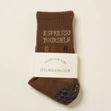 Coffee Lover Grip Pilates Socks
