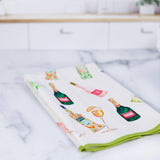 Cocktails Cotton Linen Tea Towel