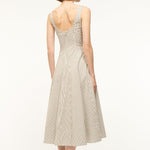 Wells Dress Ivory/ Dark Oak Micro Stripe