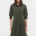 Jazz Pintuck Midi Dress Cypress
