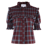 The Nicolette Shirt Aqua Plaid