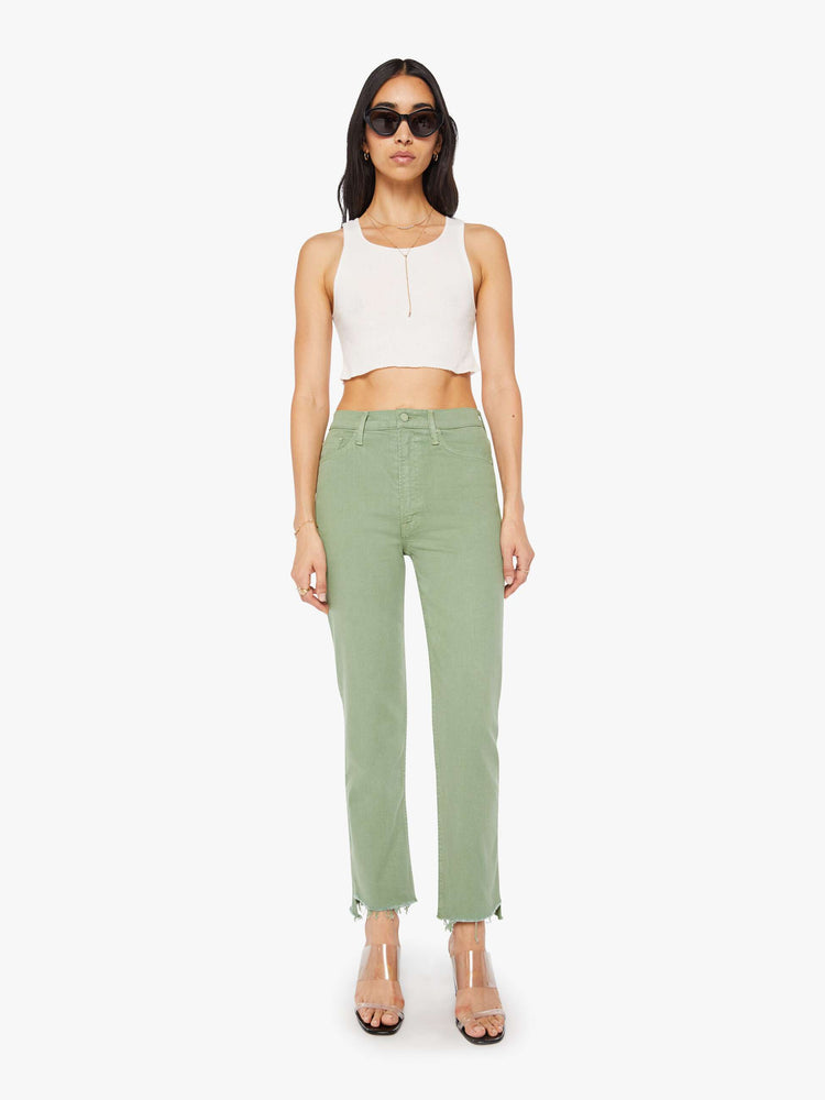 Hi Waist Rider Ankle Step Fray Cats And Dogs Mistletoe