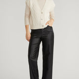 Paige Button Front Cable Vest Sea Salt