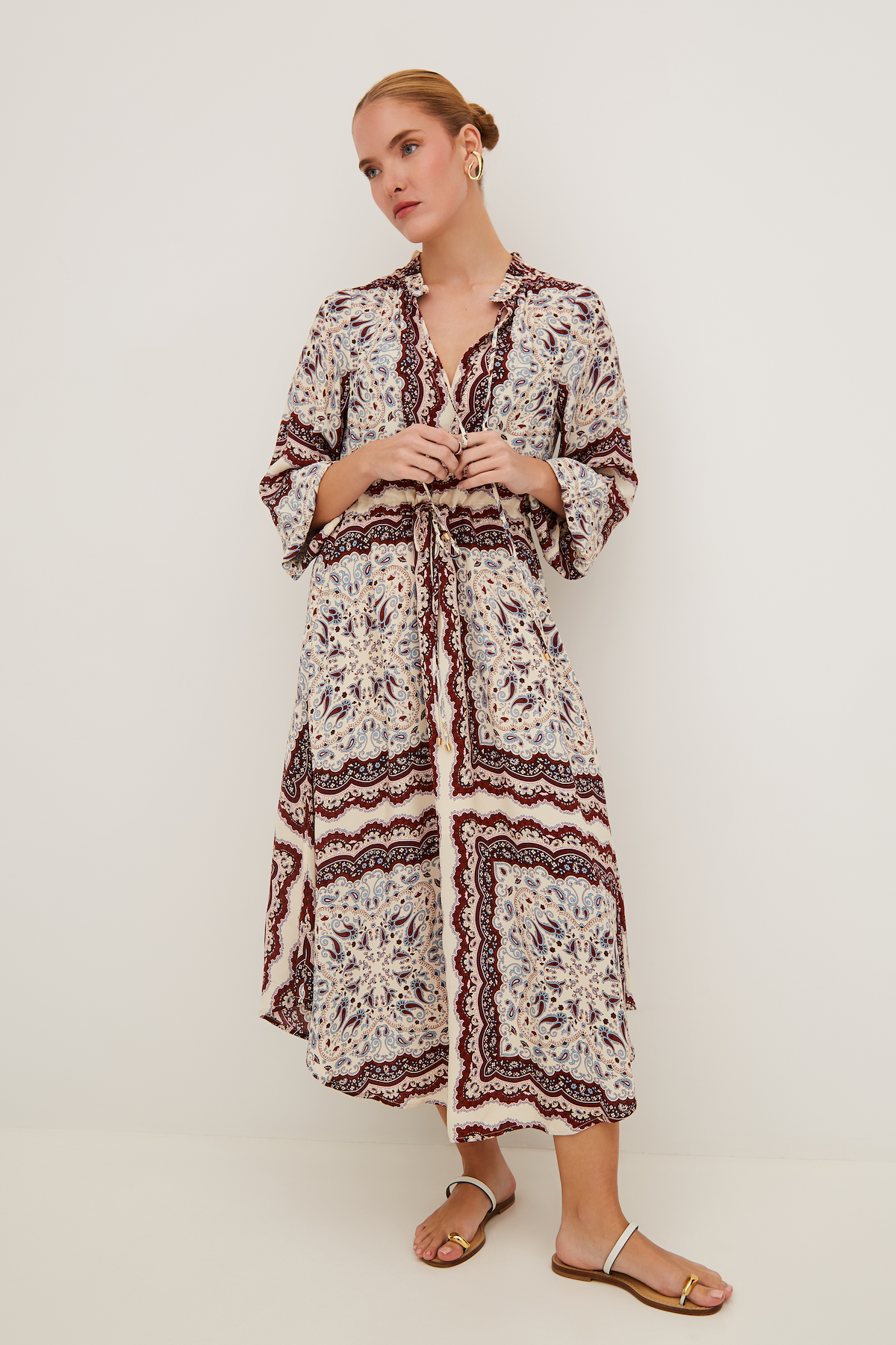 Berkshire Dress Paisley Scarf Ivory