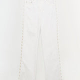 Amelia High Rise Pearl Embellished Denim Ivory